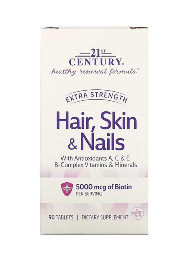 21st Century Hair, Skin And Nails Dietary Supplement - 90 Tablets - Image 1